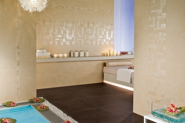 azulejos modernos banheiro arenito-óptica-parede-decorativo-marrom-piso de azulejos-hammam-ambiente