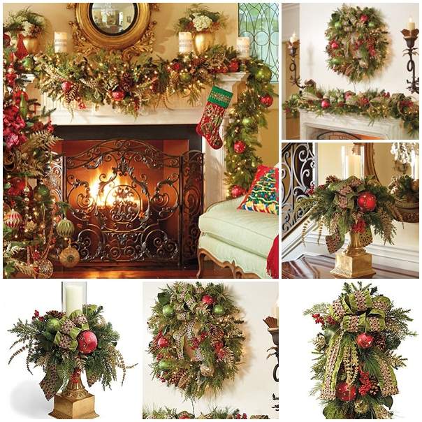 Idéia de decoração de Natal - red-ball-fir-bushes