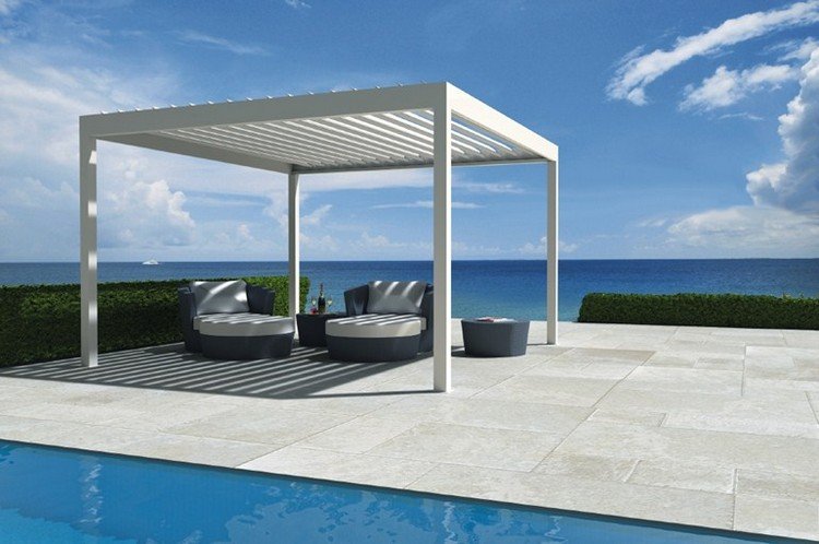 modern-pergola-motorized-free-standing-white-ALGARVE®-RENSON®