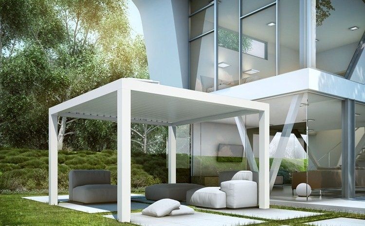 moderno-pérgula-terraço-independente-ajustável-telhado-ripas-KEDRY-KE-Protezioni Solari
