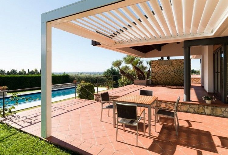 moderno-add-on-pergola-white-aluminium-ajustável-roof-slats-OPERA-PRATIC-F.lli-ORIOLI