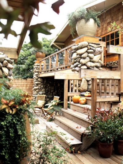 ideias para design de terraço na decoração de pedra do seu jardim