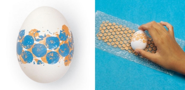 coloração técnica-pontos-ovo Bolha de ar-folha-decoração de páscoa pintar ovos