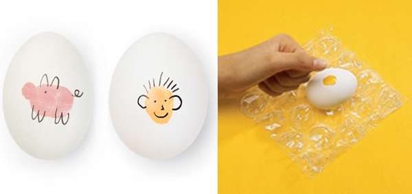 Ovos de Páscoa pintam idéias tintas acrílicas Imagens de ovos de Páscoa a partir de impressões digitais