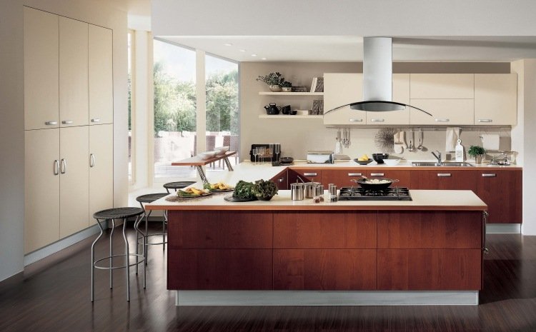 cozinha-cozinha-ilha projetada profissionalmente - madeira-branca-moderna-grande-fogão a gás