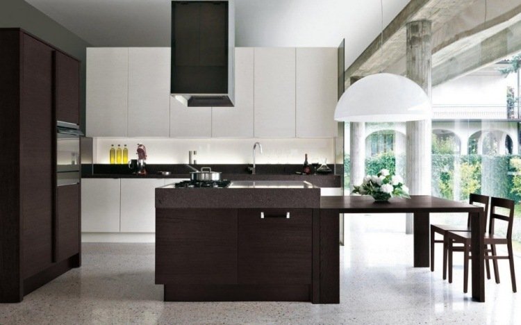 projetado profissionalmente-cozinha-cozinha-ilha-luz-escura-wenge-mesa de jantar-janela panorâmica