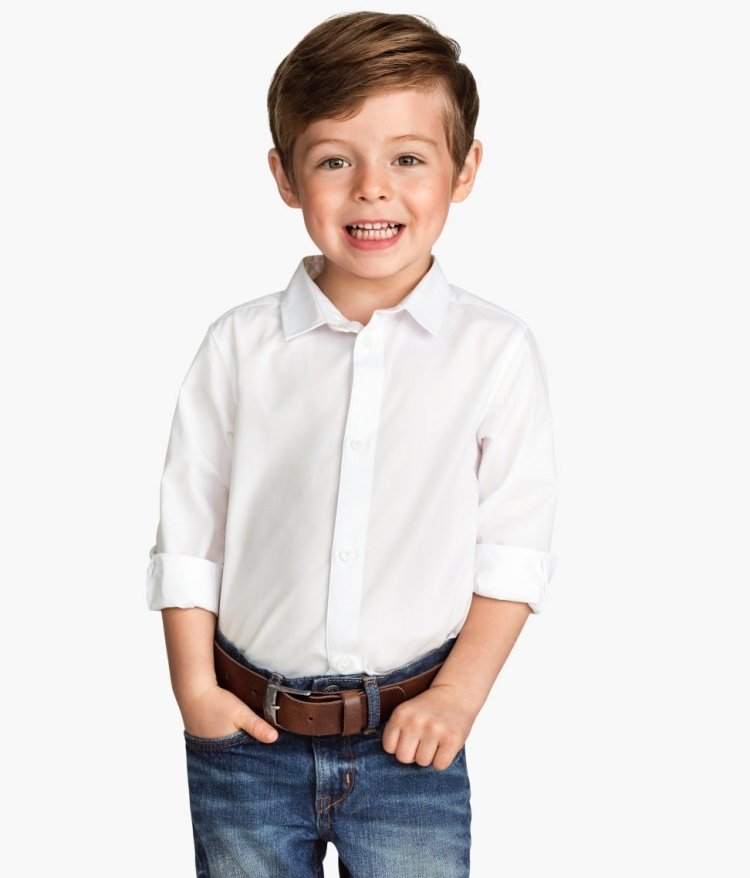 penteados-meninos-meninos-elegantes-jeans de divisão lado da camisa