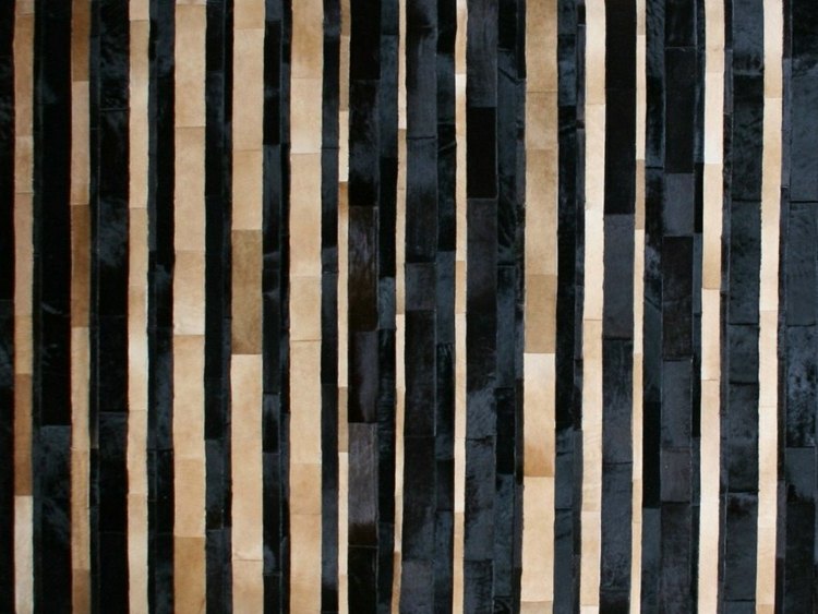 tapete patchwork couro design listras bege preto ebru