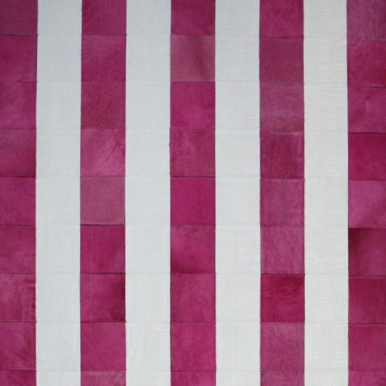 tapete patchwork listras couro rosa branco moderno mobiliário ebru
