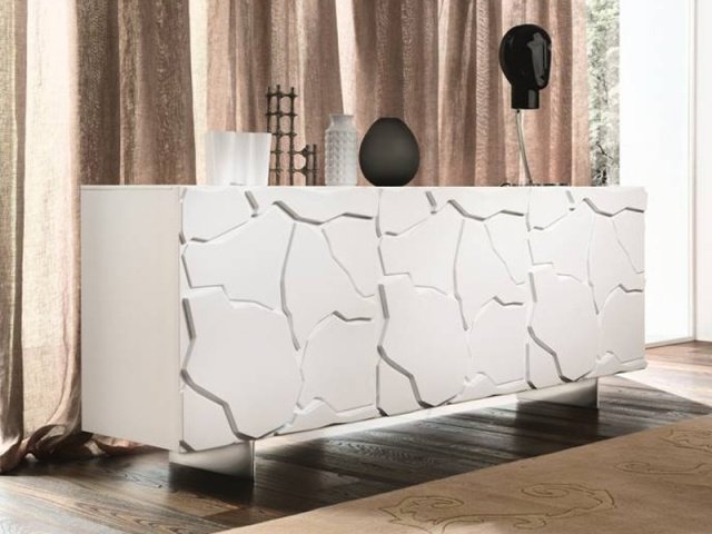 FRAMMENTI design do aparador branco frentes de porta riflessi