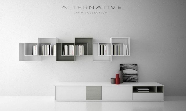 prateleira aparador branco cinza design minimalista mobil fresno agora