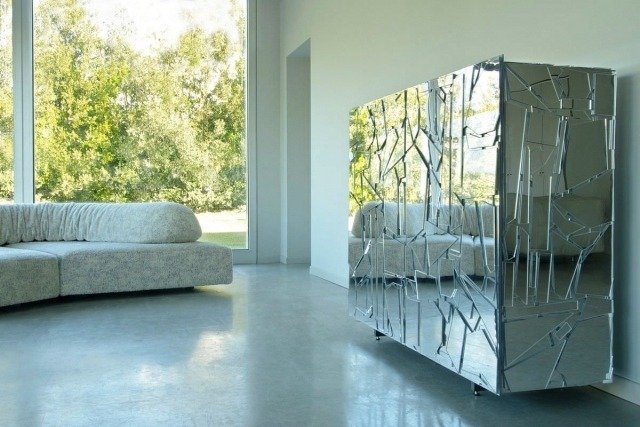 scrigno dresser design superfície espelhada edra Fernando Humberto-Campana