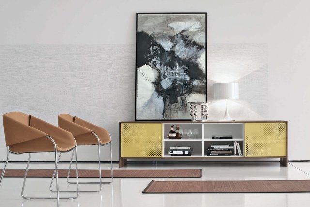 cômoda ideias prateleiras frentes amarelas design POIS TONIN CASA