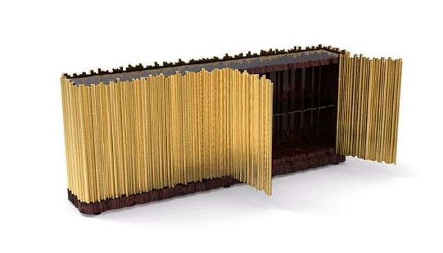SYMPHONY design SIDEBOARD boca do lobo latão madeira