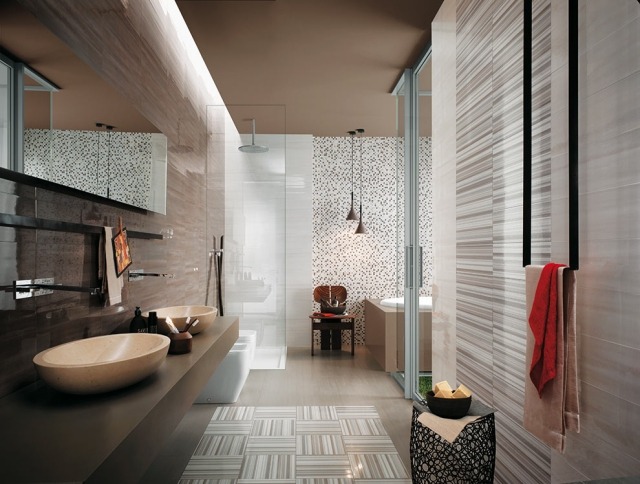 Idéias para banheiro-azulejos-mosaico-preto-branco-padrão-piso-Cielo