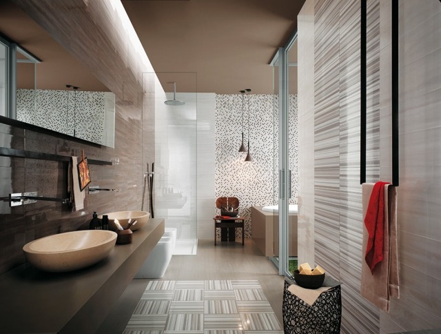 Idéias para banheiro-azulejos-mosaico-preto-branco-padrão-piso-Cielo