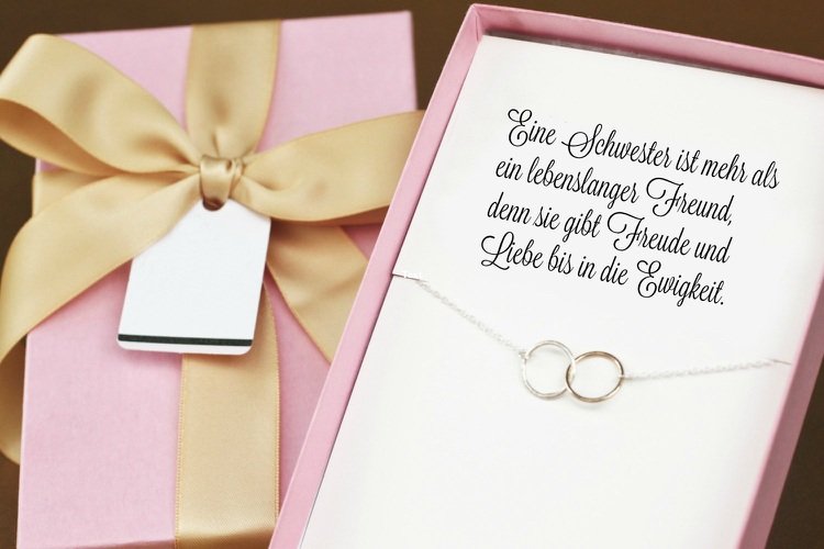 presentes de casamento originais -irmã-melhor-amiga-colar-eternidade