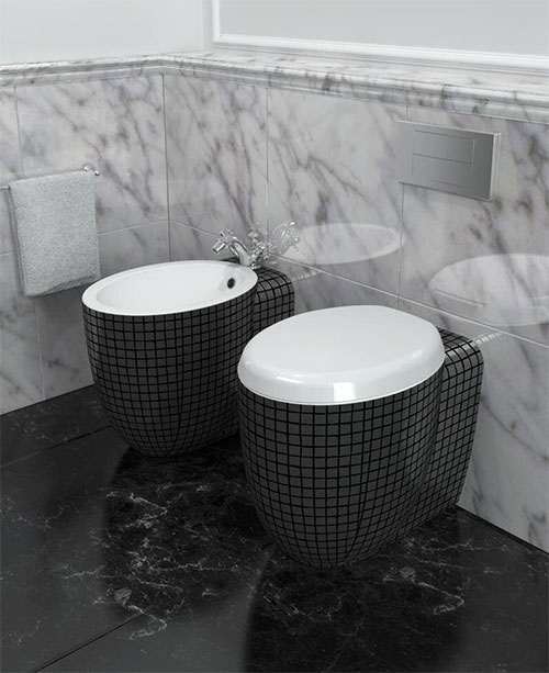 ideias para design de banheiro para banheiro elegante em preto