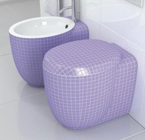 ideias de design de banheiro para banheiro elegante roxo
