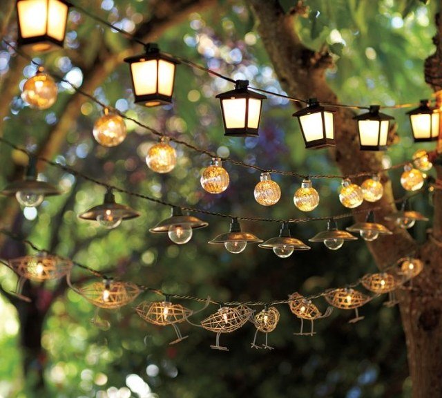 ideias luzes para exteriores guirlandas luzes led