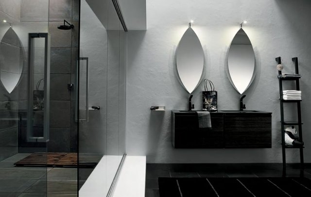 IBISCO-modern-bathroom-furniture-double-washbasin-black-oval-wall-mirror