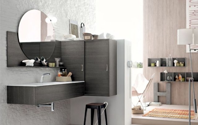 idéias de mobiliário de banheiro moderno - conjunto WIND - banheiros pequenos - ideal