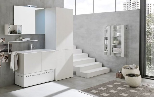 mobília-banheiro-moderna-INICIAR-muito-espaço-de-armazenamento-prateleiras-creme-branco-mate