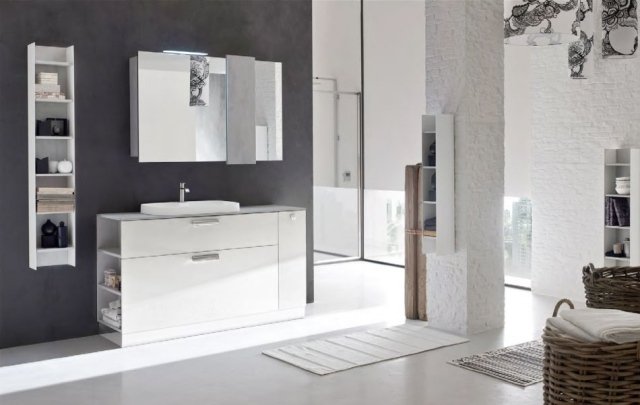 moderno-banheiro-mobília-START-vaidade-armário-prateleiras-armário com espelho branco