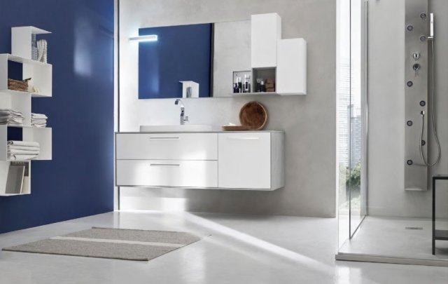 combinação moderna-ruim-mobília-START-branco-azul-cobalto
