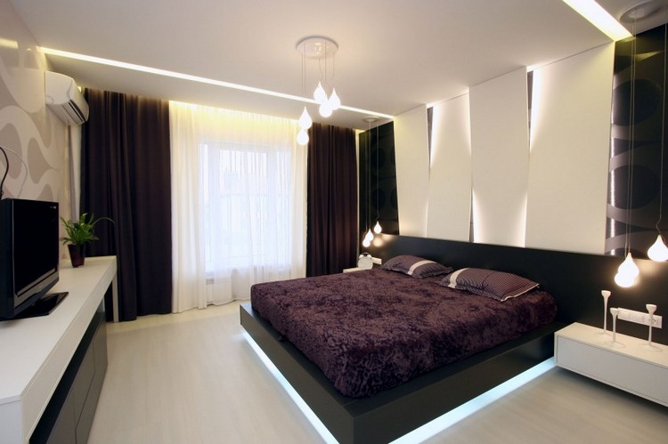idéias-móveis-modernos-quartos-paredes-painéis-iluminação indireta com leds