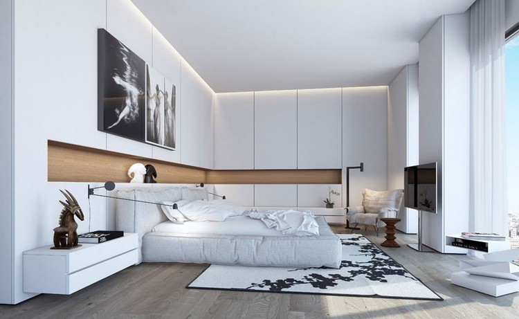 idéias-móveis-modernos-quarto-iluminação-indireta-teto-embutido-armário-alça-frentes livres