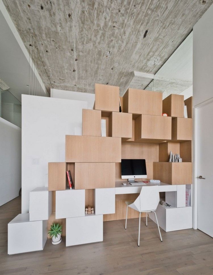 idéias-móveis-modernas-estantes-sistema-escadas-escrivaninha cúbica
