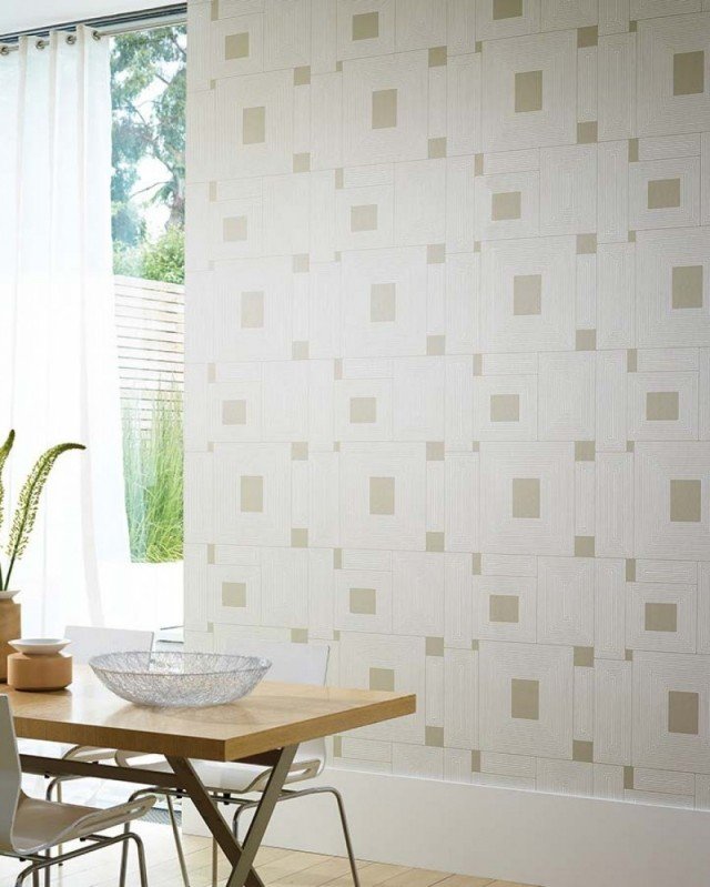 papel de parede de cores lisas padrão quadrado oni