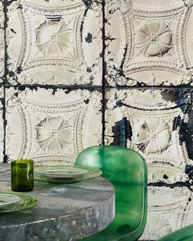 papel de parede não tecido schabby chic optics tiles brooklyn latas