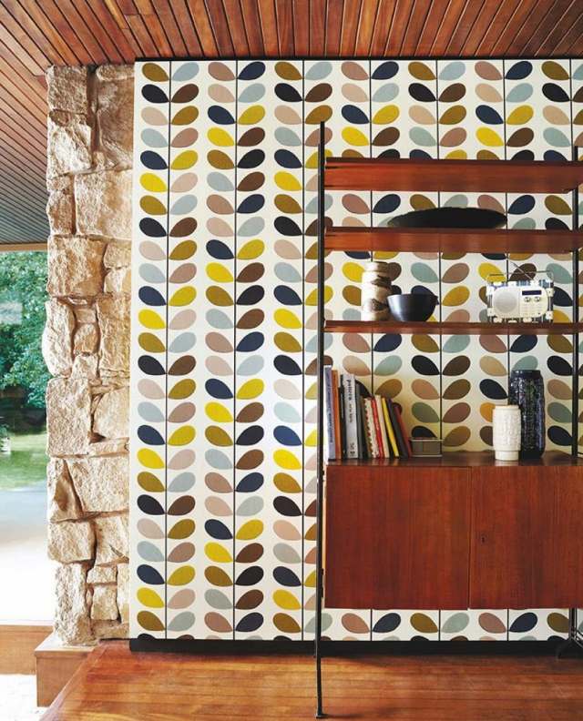 padrão retro papel de parede decoração sala de estar parede de pedra osiris