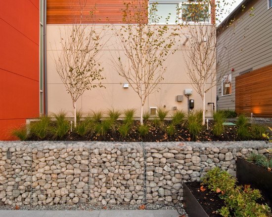 gabiões idéias de design de jardins modernos fixação de encostas estabilização de encostas