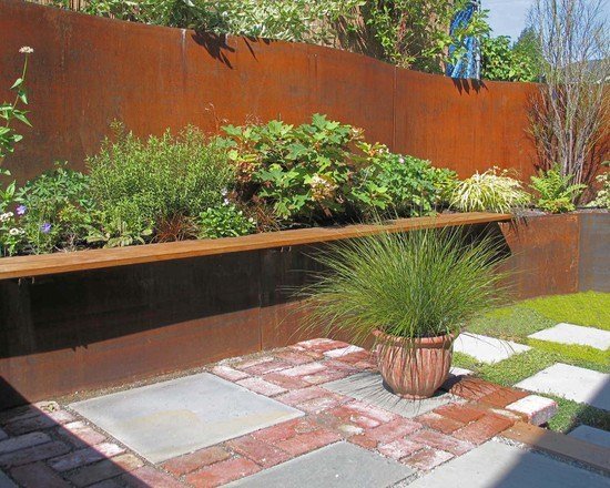Dicas de design de terraço com jardim Erguer uma parede corta-vento