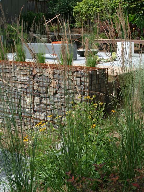 Ideias de gabiões de parede de jardim para bordas de proteção de privacidade eficazes