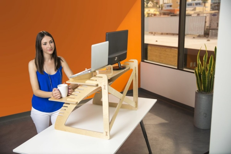 Móveis de escritório doméstico - mesa de trabalho - madeira - pronto para uso em dois níveis