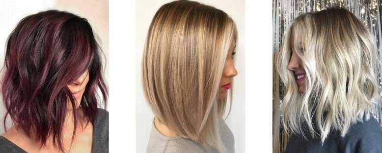 penteado feminino com linha longa bob