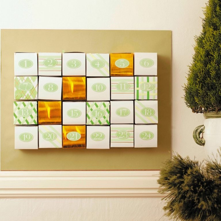 Faça suas próprias caixas de fósforos do calendário do advento e decore com fita adesiva washi