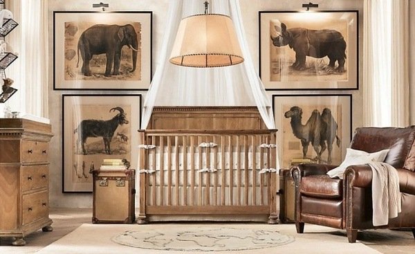 com-África-decoração-mobiliário-quarto do bebê