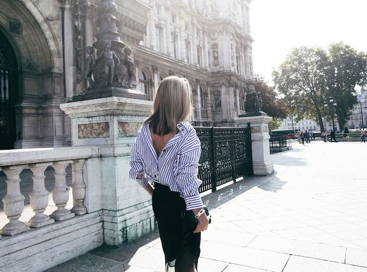 Tendências da moda atual - mulheres-camisa-elegante-moda-paris-blogueira