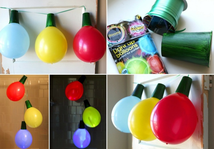 decoração de natal balões iluminam guirlanda moderno extravagante