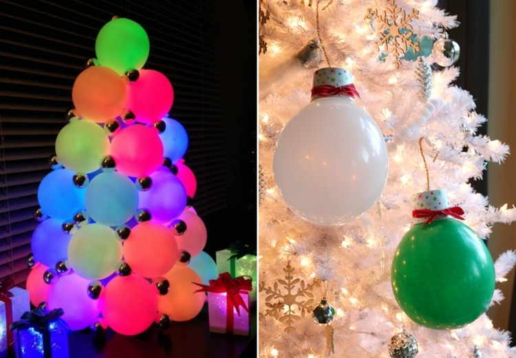 decoração de árvore de natal deco decoração de árvore balões lâmpadas luzes