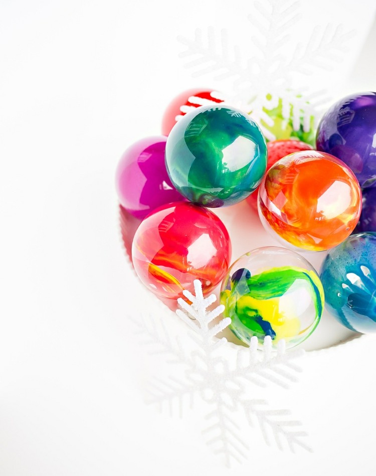 deco natal baubles decorações para árvores cera giz de cera secador de cabelo faça você mesmo