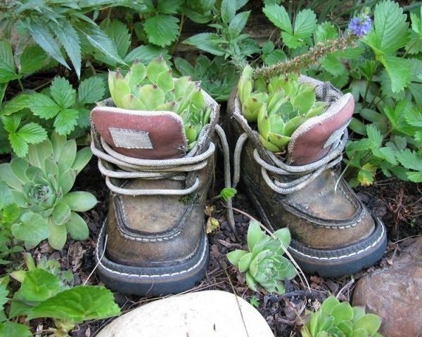 Decoração de botins infantis para o jardim Plantador de casa suculenta