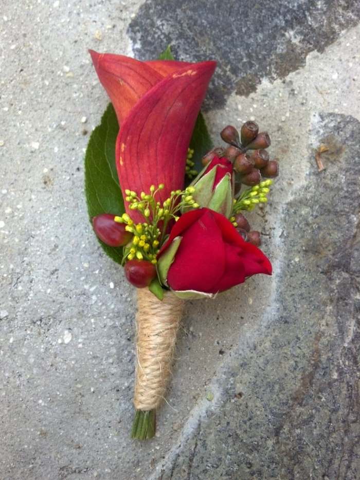 Boutonniere-chique-boutonnière-outono-flores para noivo