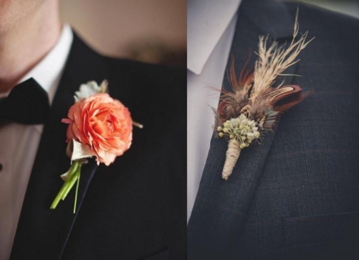Orelhas de trigo-flor-lapela-noivo-lapela-joias-outono-casamento-gravatas-borboleta