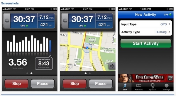 Aplicativo smartphone-Android runkeeper-dicas de fitness para corrida de dados